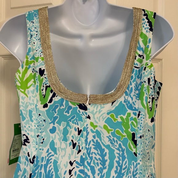 NWT Lilly Pulitzer Janice Shift Dress Spa Blue Let’s Cha Cha - Picture 6 of 8
